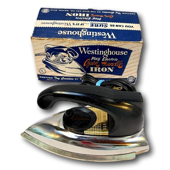 Westinghouse Toy Iron Original Box Circa 1950's Tested Working Made USA - Picture 1 of 9
